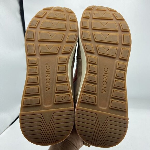 Vionic Women Curran Rechelle Brown Pink Beige Athletic Shoes Size 12 Nubuck - Picture 5 of 6